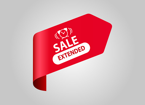 red flat sale web banner for sale extended
