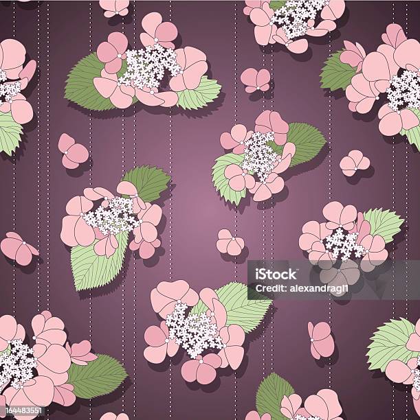 Ilustración de Violeta Floral Seamless Pattern y más Vectores Libres de Derechos de Abstracto - Abstracto, Arabesco - Diseño, Cuadrado - Composición