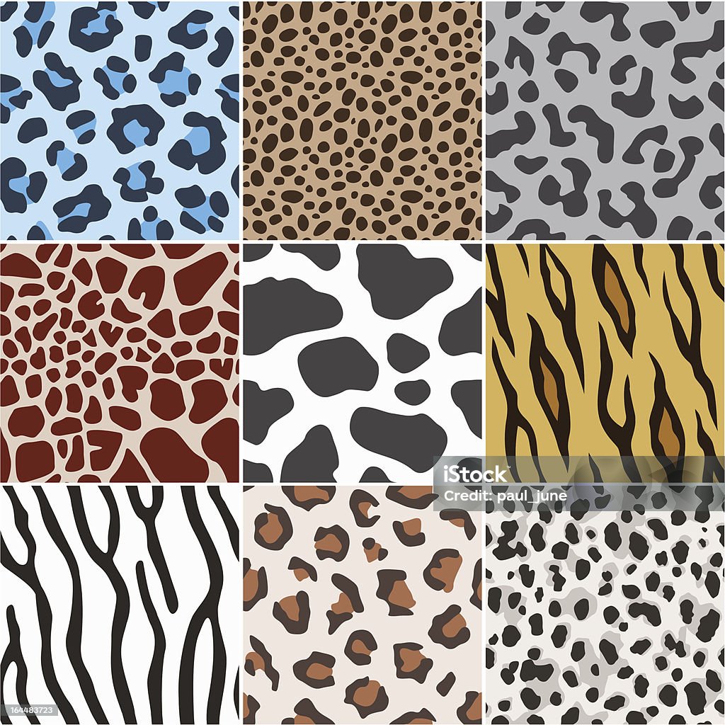 Bezszwowe skóry zwierząt wzór - Grafika wektorowa royalty-free (Afryka)