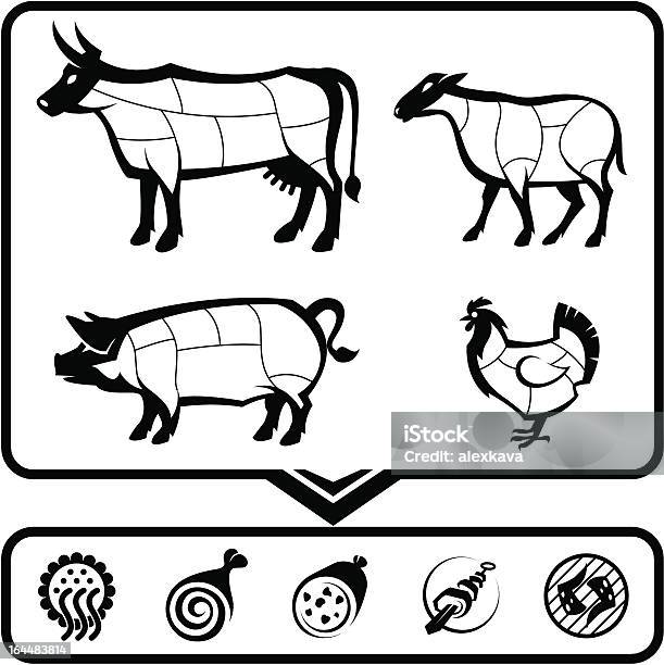 Schneiden Fleisch Stock Vektor Art und mehr Bilder von Fleisch - Fleisch, Huhn - Geflügel, Huhn - Geflügelfleisch