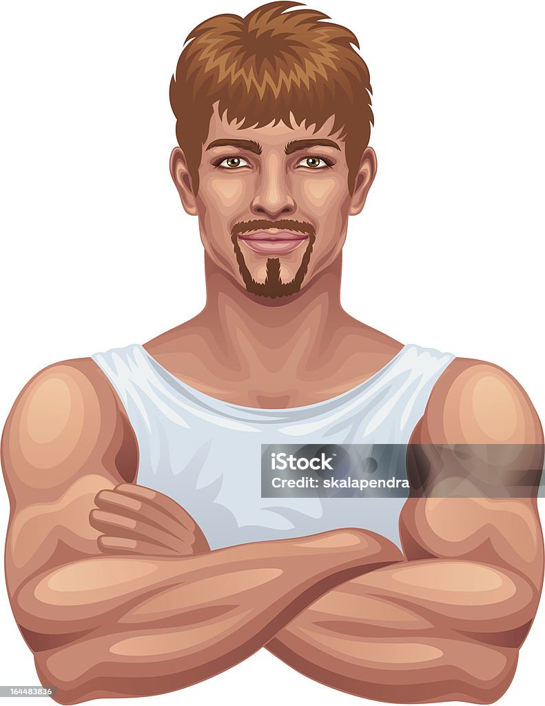 Strong man Strong man on a white background Boxing - Sport stock vector