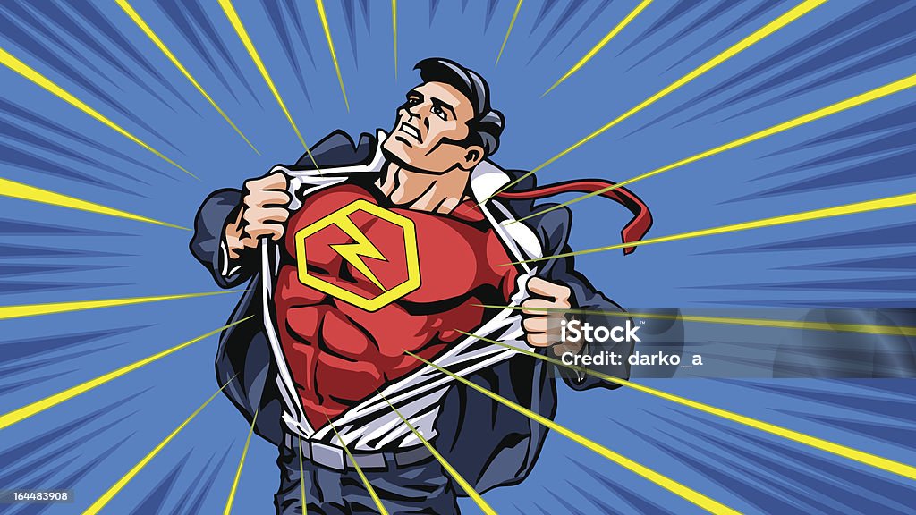 Superhero Transformation Stock Illustration - Download Image Now - Superman  - Superhero, Superhero, Comic Book - iStock