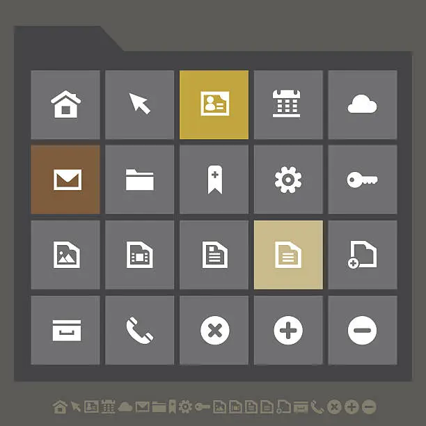 Vector illustration of Web icons, set 1 | Mobile interface