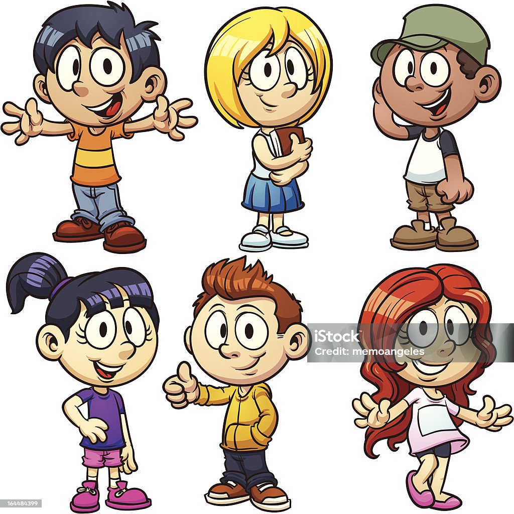 Dessin animé enfants - clipart vectoriel de Enfant libre de droits