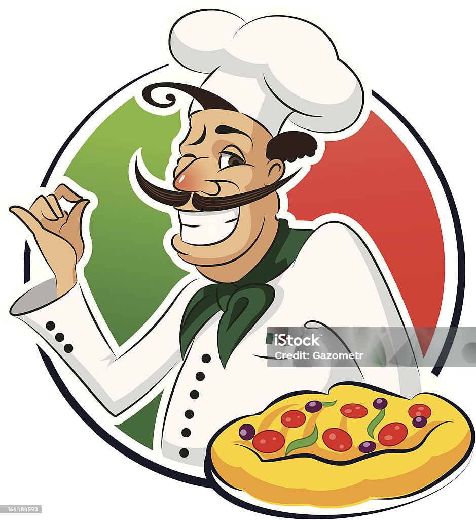 cozinhar pizza - Vetor de Adulto royalty-free