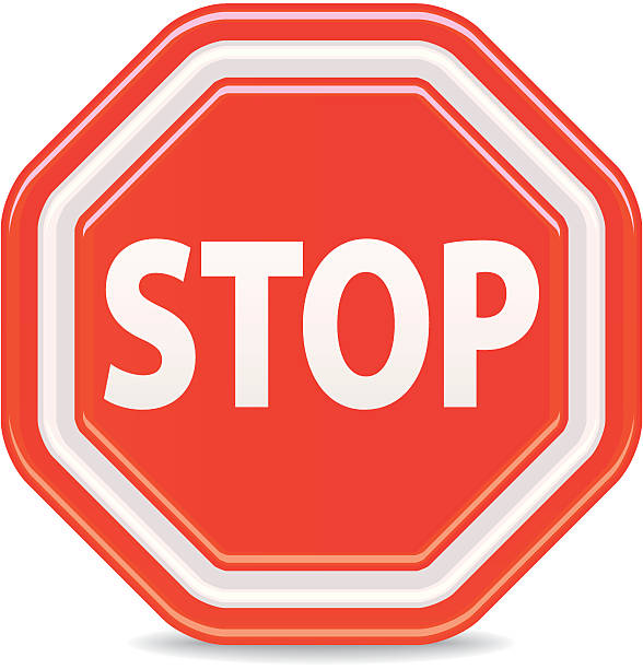 Segnale di stop - illustrazione arte vettoriale