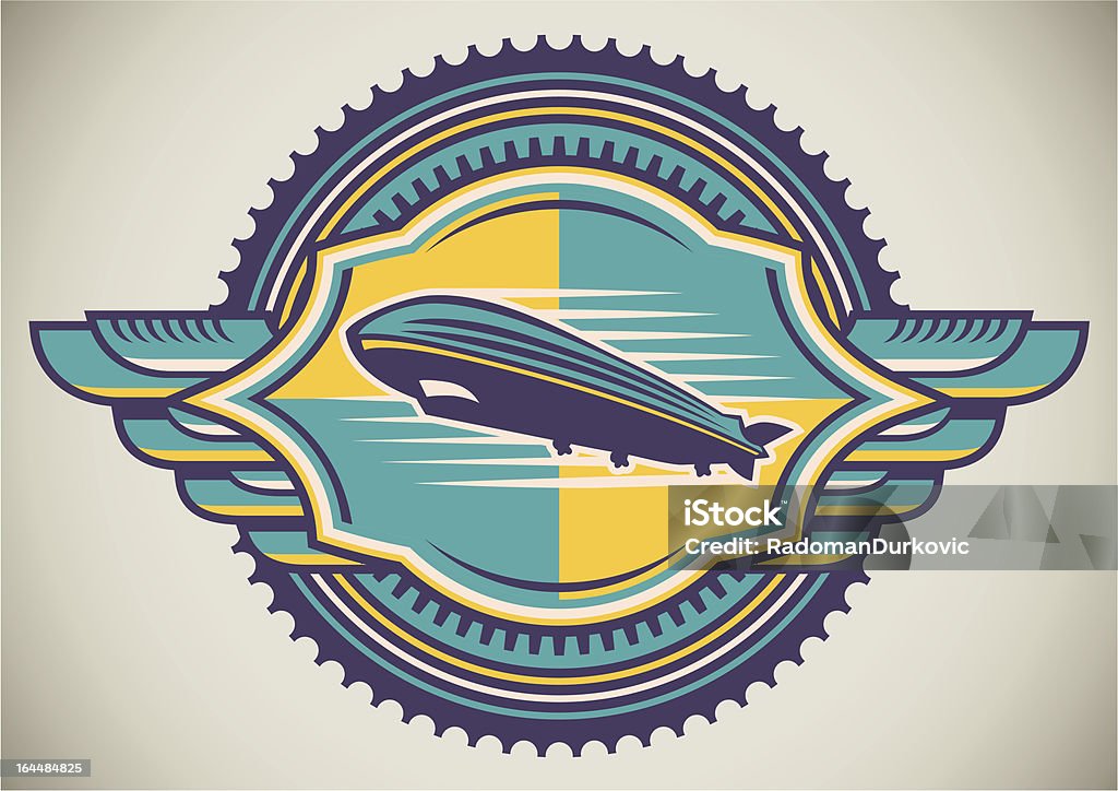 Zeppelin Colorful Colorful Crest With Zeppelin Stock Illustration - Download Image Now ...