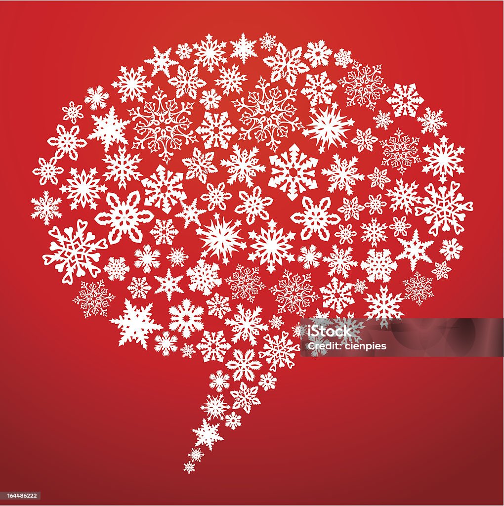 Social Christmas connection Christmas winter time snowflakes in social media networks bubble. Abstract stock vector