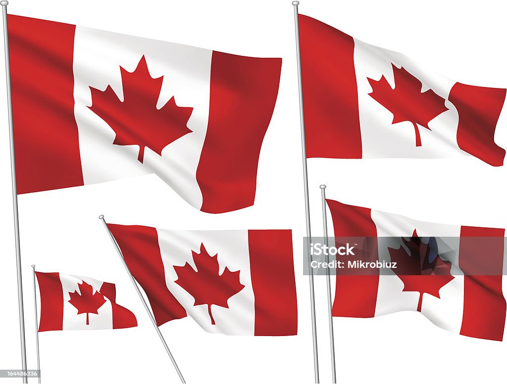 Canada vecteur drapeaux - clipart vectoriel de Amérique du Nord libre de droits