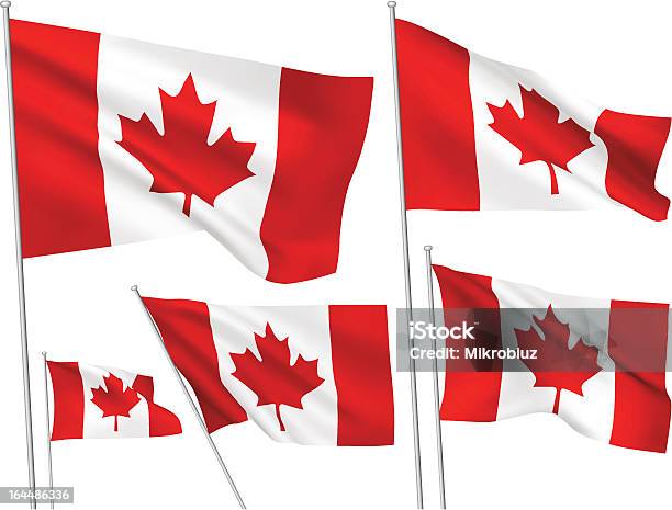Canada Vecteur Drapeaux Vecteurs libres de droits et plus d'images vectorielles de Amérique du Nord - Amérique du Nord, Blanc, Canada