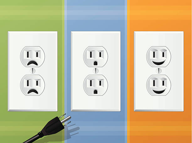 Power Outlets vector art illustration