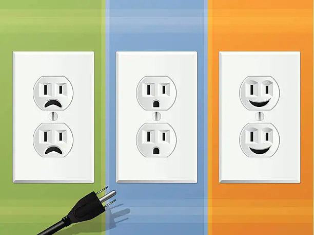 Vector illustration of Power Outlets