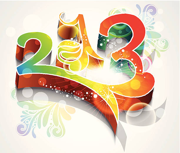 illustrazioni stock, clip art, cartoni animati e icone di tendenza di sfondo astratto colorato nuovo anno - 2013 2012 green year