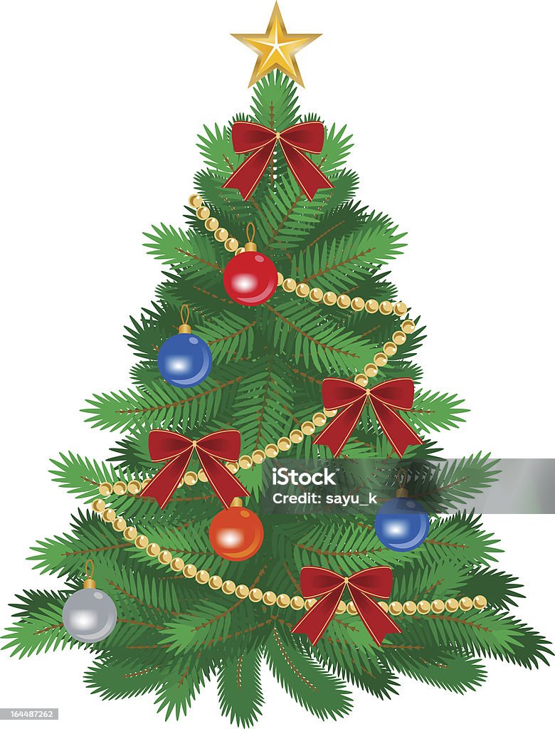 Sapin de Noël - clipart vectoriel de Arbre libre de droits