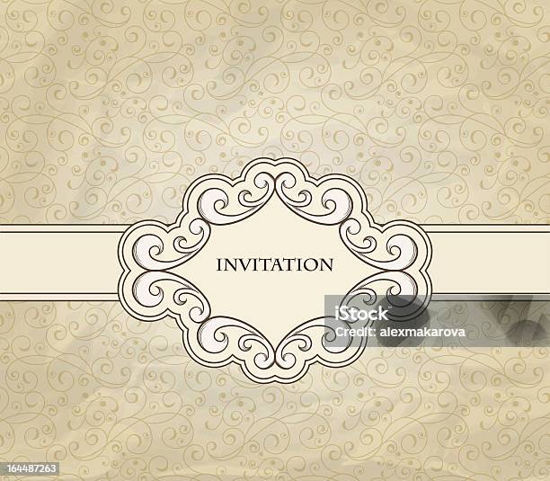 Invitation Pattern Design Vector Invitation On Seamless Floral Pattern Stock Illustration ...