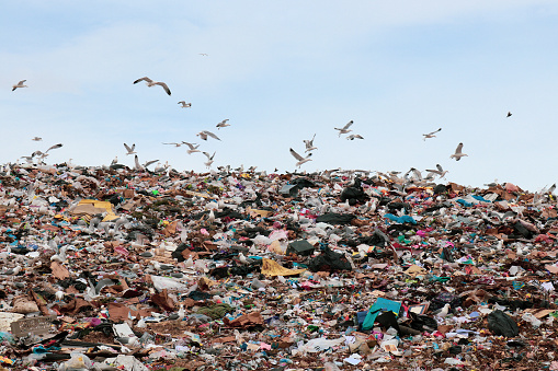 Trash/Garbage dump in rural America showing the vastness of human consumption