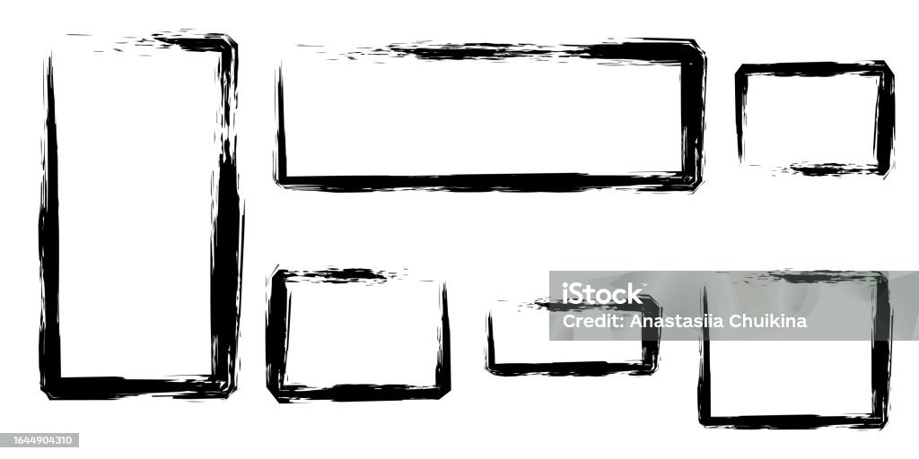 Textured Frame Svg Texture Frames Vector Set Of Elements Stock Illustration - Download ...