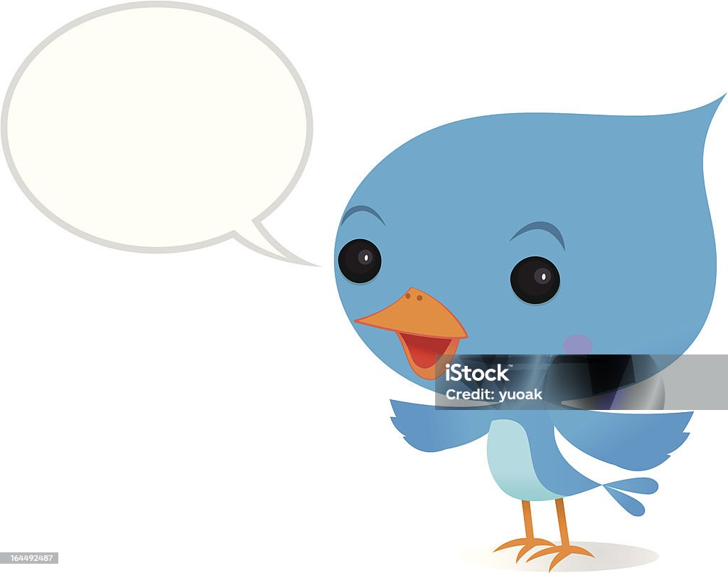 Twitter Uccello azzurro - arte vettoriale royalty-free di Ala di animale