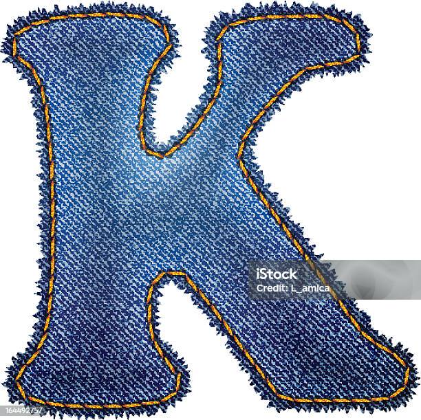 Ilustración de Vaqueros Alfabeto Dril Letra K y más Vectores Libres de Derechos de Algodón - Textil - Algodón - Textil, Azul, Azul marino