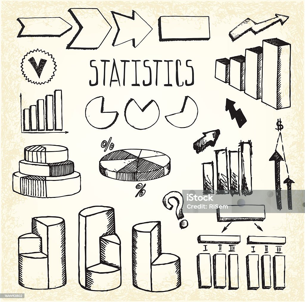 Statistics Math Art Statistics Stock Illustration - Download Image Now - Drawing - Activity ...
