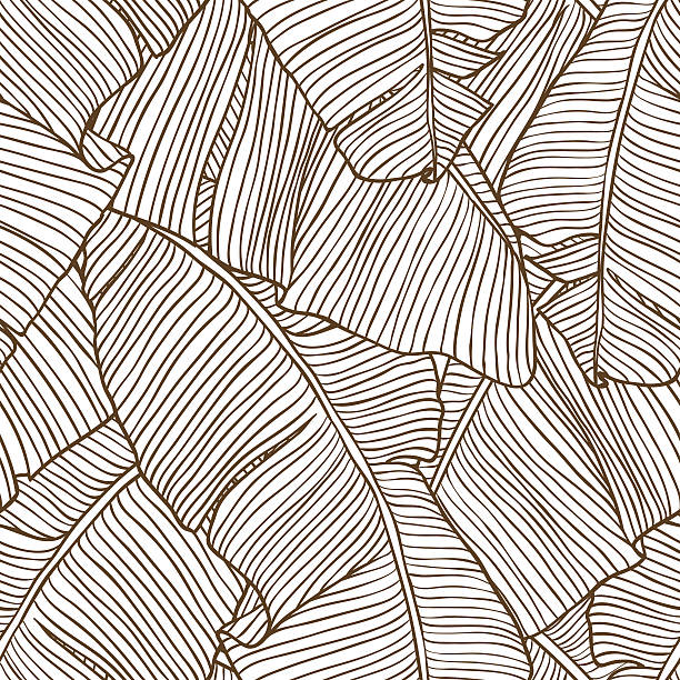 ベクトルイラストの葉パームトリーます。 シームレスなパターン。 - pattern coconut palm tree frond textile点のイラスト素材／クリップアート素材／マンガ素材／アイコン素材