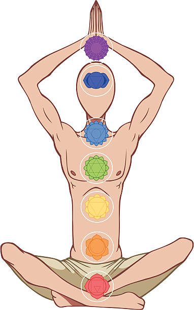 illustrations, cliparts, dessins animés et icônes de sept chakras - tantric buddhism