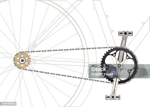 Chaîne De Vélo En Voiture Vecteurs libres de droits et plus d'images vectorielles de Vélo - Vélo, Faire du vélo, Dérailleur de vélo