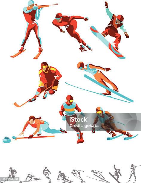 Vetores de Esportes De Inverno e mais imagens de Esqui - Esqui e snowboard - Esqui - Esqui e snowboard, Esqui - Equipamento esportivo, Esporte