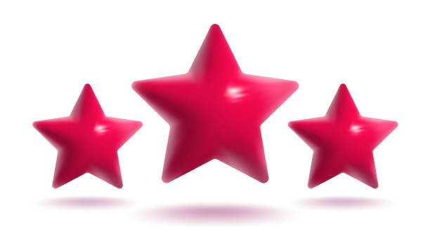 istock Vector icon of realistic red star. Achievements for games or customer rating feedback of website. Vector illustration of star in realistic 3d style. 1644939721