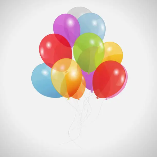 Vector illustration of colored balloons, vector illustration