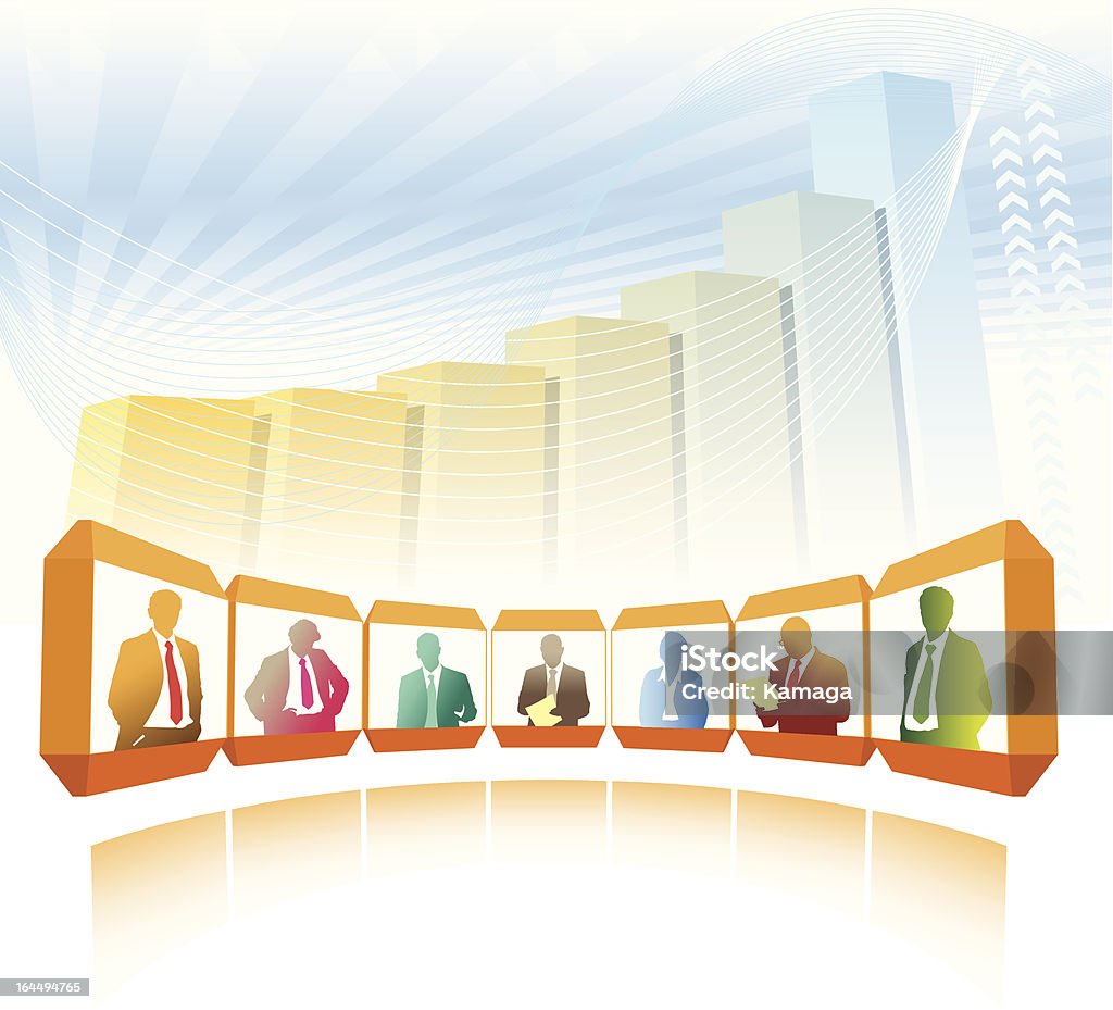 Videoconference Stock Illustration - Download Image Now - Adult, Adults