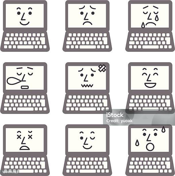 Laptop Characters Stock Illustration - Download Image Now - Anger, Business, Cartoon