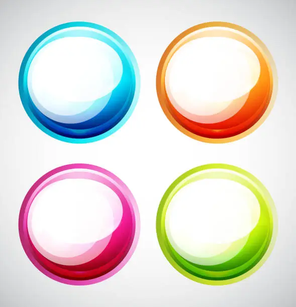 Vector illustration of Colorful vector bubbles