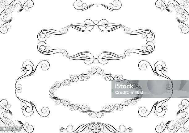Frame And Corner Set Stock Illustration - Download Image Now - Abstract, Ancient, Antique