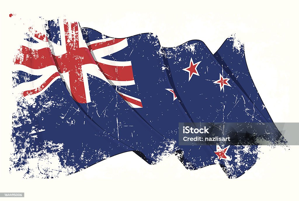 Grunge Bandeira da Nova Zelândia - Royalty-free Bandeira da Nova Zelândia arte vetorial