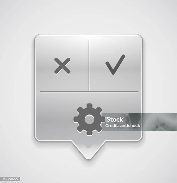 Vector Metal Menu Pointer Stock Illustration - Download Image Now - Abstract, Blank, Check Mark