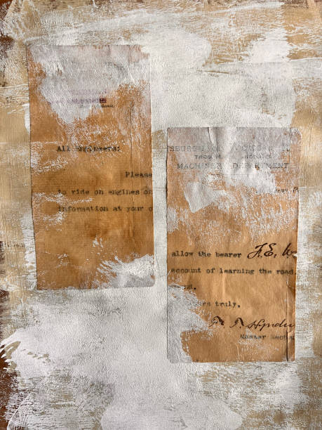 istock Mixed Media Collage with Paint and Old Paper 1644963319