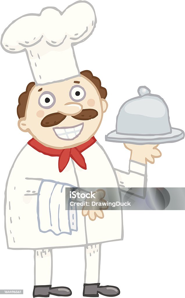 chef sonriente - arte vectorial de Alegre libre de derechos