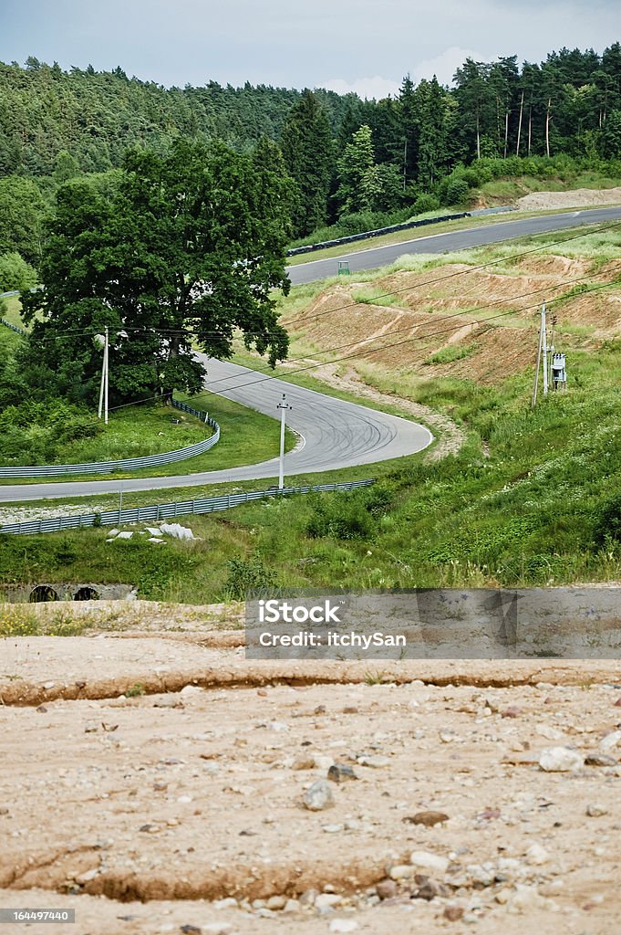 Vista a las pistas de carreras de forma esquinas - Foto de stock de Aire libre libre de derechos