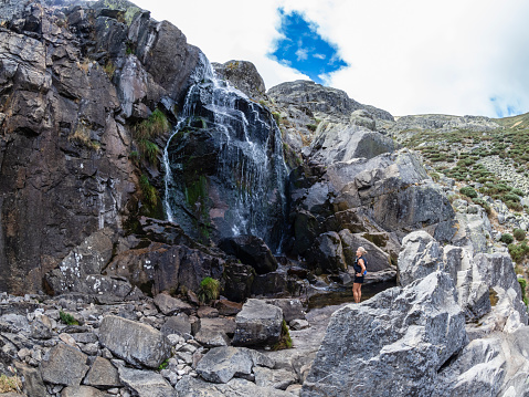 Summer landscapes with streams and waterfalls in the Sierra de Gredos, Spain