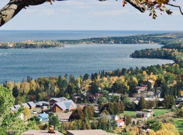 istock Copper Harbor on Lake Superior during Autumn 1644978199