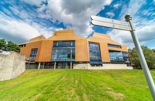 Worcester,Worcestershire,UK-August 17 2023:The Hive is Europe's first fully integrated university and public library,opened by the Queen in 2012,holding public lectures,exhibitions and performances.