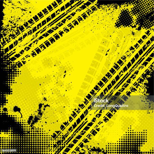 Gelbe Reifen Track Hintergrund Stock Vektor Art und mehr Bilder von Bildhintergrund - Bildhintergrund, Schotterstrecke, Motorrad