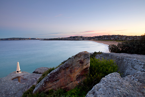 Evening light view of North Curl Curl Beach, Sydney