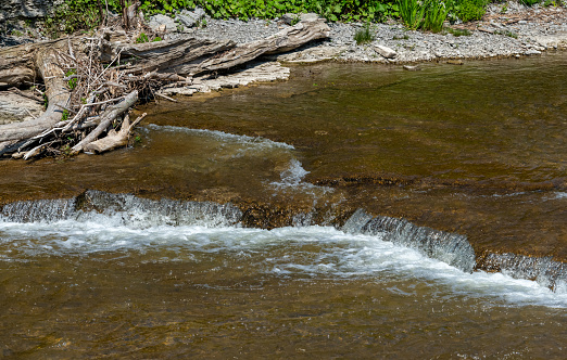 Water ripples in the stream