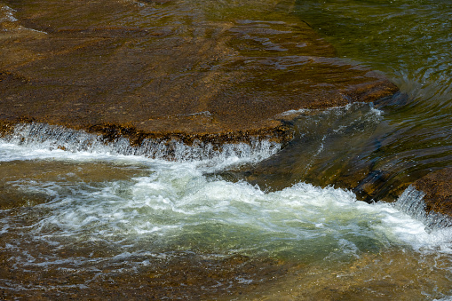 Mountain stream flowing through rocks