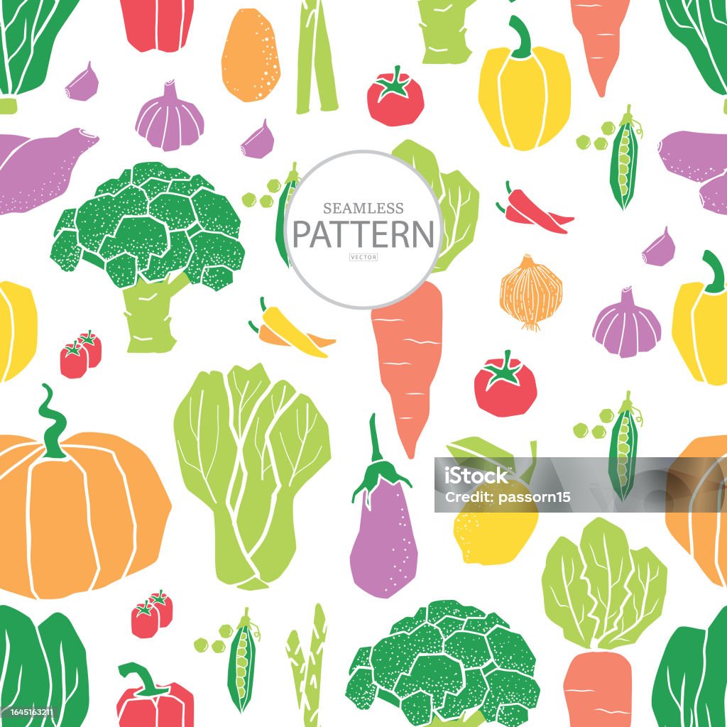 Vegitable Pattern Vegetable Illustration Simply Shape Seamless Pattern Vector Set Stock ...