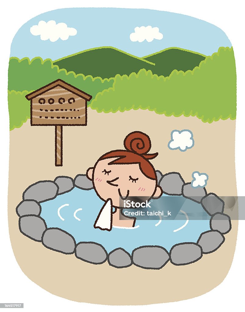 hot spring - Lizenzfrei Aktiver Lebensstil Vektorgrafik