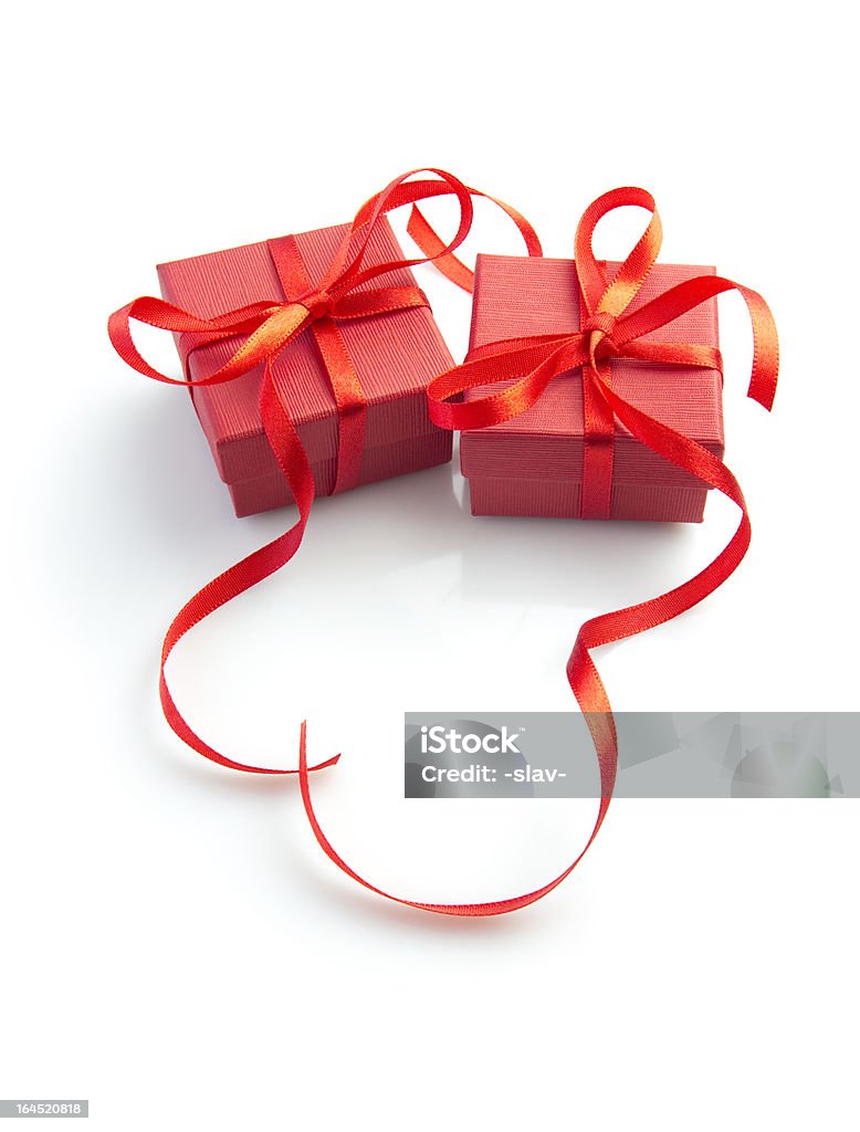 Due scatole regalo rosso - Foto stock royalty-free di Amore