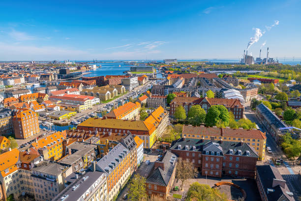 istock Copenhagen downtown city skyline in Denmark 1645225337